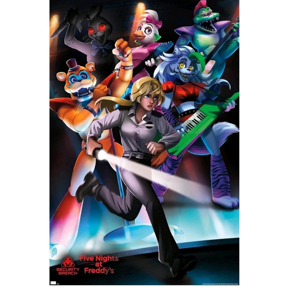 Official Five Nights at Freddy's: Security Breach Poster, 22.375"x34" Unframed
